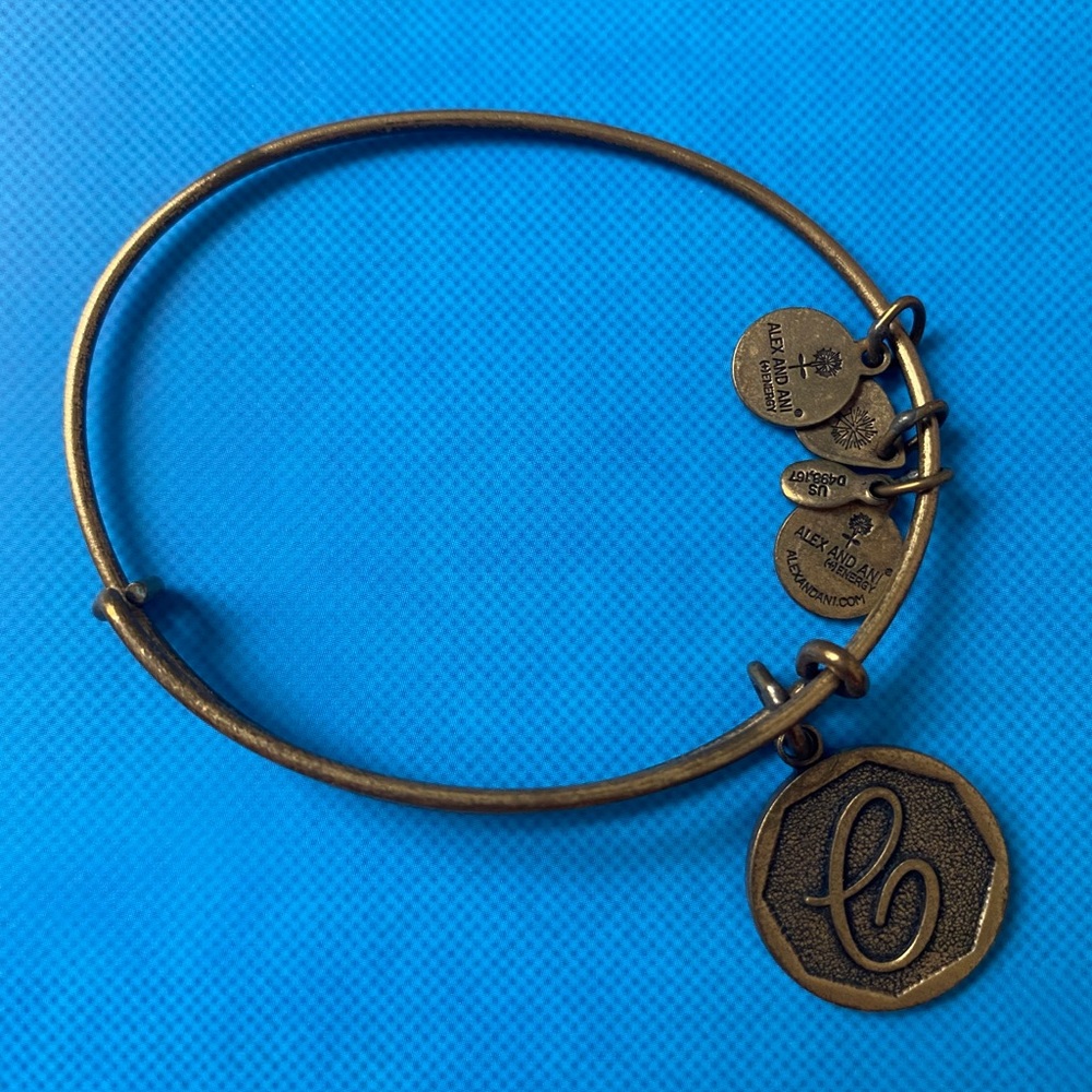 Alex and Ani Gold Bracelet with “C” Charm